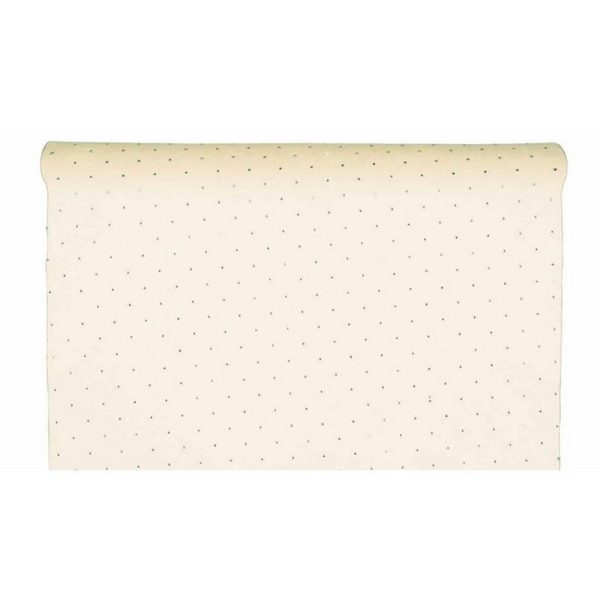 ROTOLO VELLUTO XMAS DIAMONDS CM.48X1,8MT crema (Cod. 38100-01)