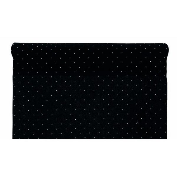 ROTOLO VELLUTO XMAS DIAMONDS CM.48X1,8MT nero (Cod. 38100-03)