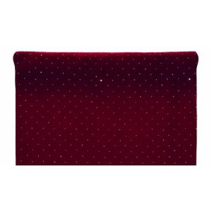 ROTOLO VELLUTO XMAS DIAMONDS CM.48X1,8MT bordeaux (Cod. 38100-04)