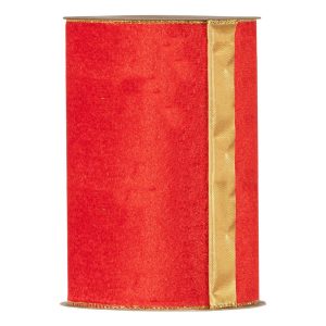 NASTRO VELVET XMAS MM.140X10 MT rosso (Cod. 38137-02)