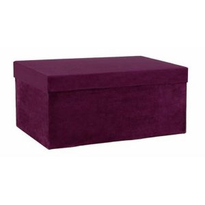 S/3 SCATOLE CM.47X33X23,5-CM.43X31X22- CM.40,5X28X20 bordeaux (Cod. 38146-01)