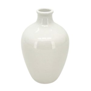 VASO PANCIUTO COLLO STRETTO CERAMICA BIANCA 8X12 CM  (Cod. 38285-01)