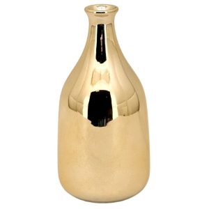 BOTTIGLIA BASA LARGA ALTA CERAMICA ORO 8X17 CM  (Cod. 38286-01)