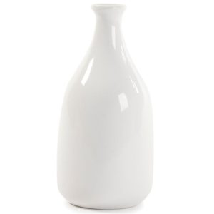 BOTTIGLIA BASA LARGA ALTA CERAMICA BIANCA 8X17 CM  (Cod. 38287-01)