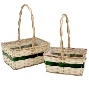 SET 2 CESTE RETT. 25X18X11-29X23X13 CM  (Cod. 38299-01)