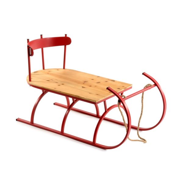 SLITTINO ROSSO IN METALLO 88X33X45 CM  (Cod. 38322-01)