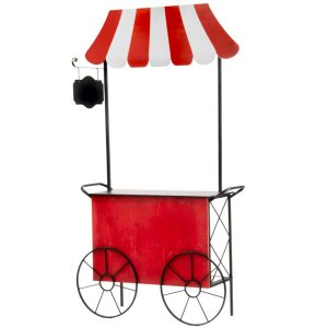 CARRETTO ROSSO IN METALLO 149X39X213 CM  (Cod. 38323-01)