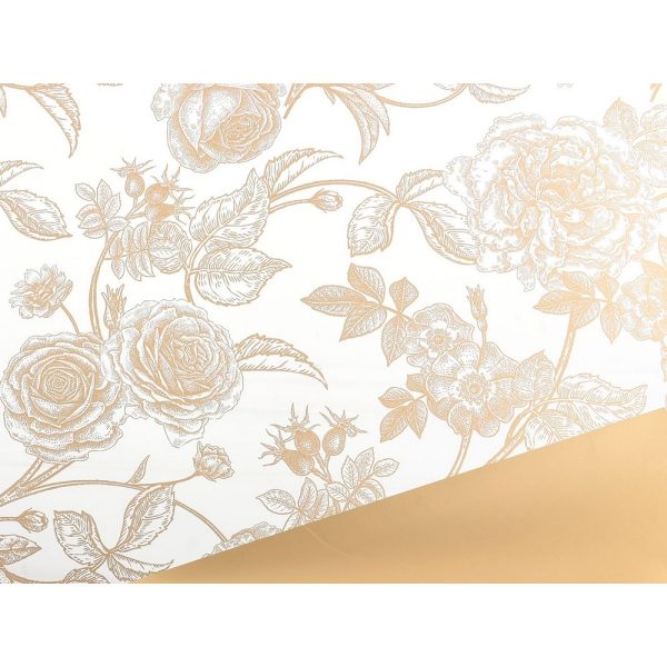 BOBINA ROSA CANINA 1X25 MT bianco-oro (Cod. 38320-04)
