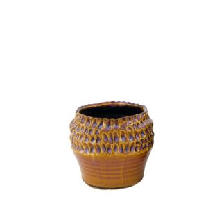 VASO IN CERAMICA 12,5X12,5X11 CM marrone (Cod. 38449-01)