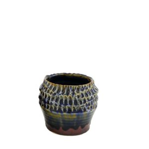 VASO IN CERAMICA 12,5X12,5X11 CM blu (Cod. 38449-02)