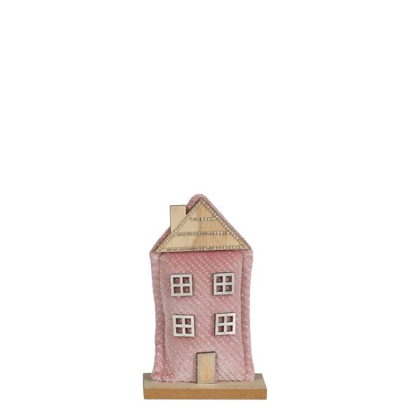 DECORAZIONE CASETTA 10X5X16,5 CM rosa (Cod. 38678-02)
