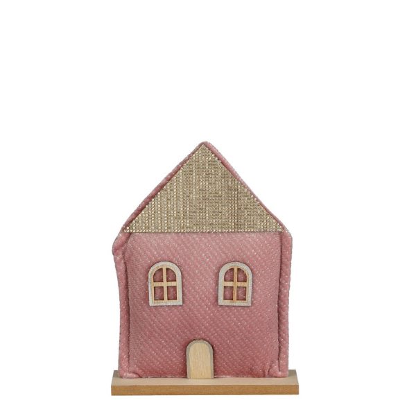 DECORAZIONE CASETTA 16X5X20,5 CM rosa (Cod. 38679-02)