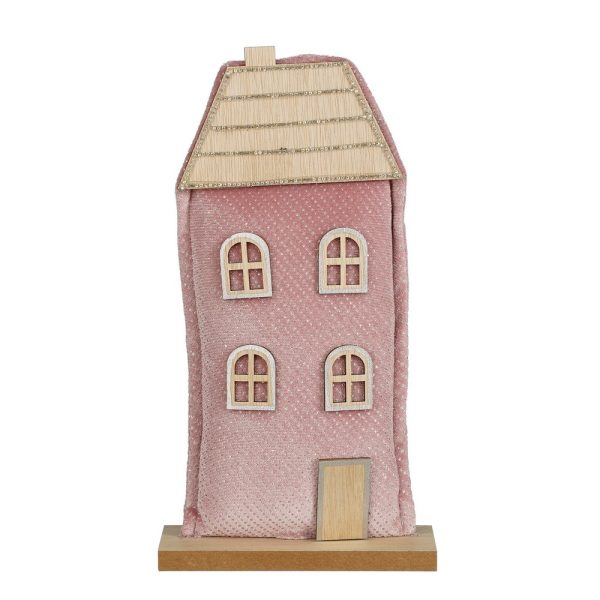 DECORAZIONE CASETTA 16X6X30 CM rosa (Cod. 38680-02)