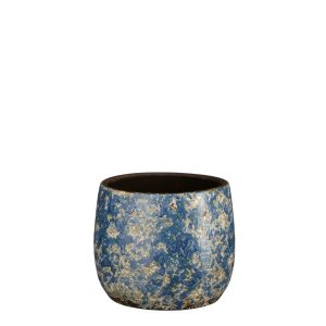 VASO ANTICA ROTONDO - H15,5 D19,5 CM blu (Cod. 37677-02)