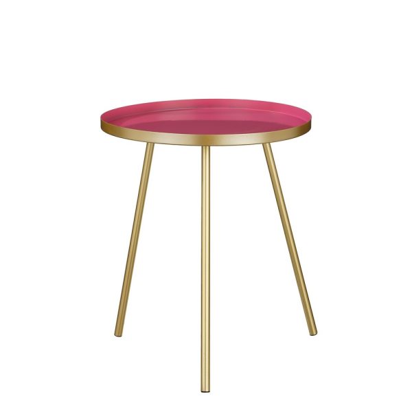 TAVOLINO TATUM H50 D40 CM rosa (Cod. 38522-01)