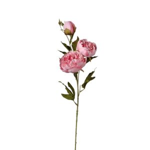 1 PZ. RAMO PEONIA X3 80CM  rosa-scuro (Cod. 38510-02)