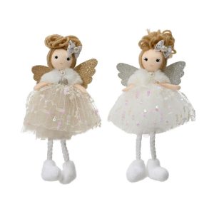 DECORAZIONE ANGELO GLITTER H18 CM (1 PZ)  (Cod. 38485-01)