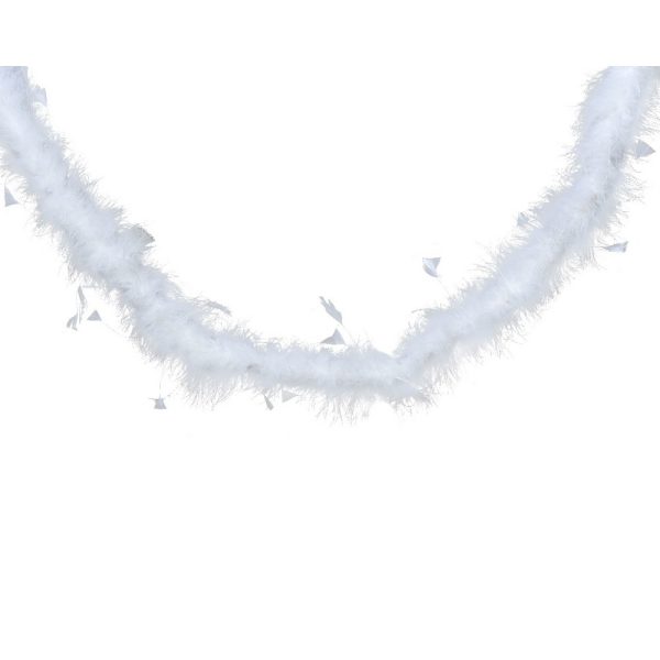 BOA DI PIUME BIANCO H184 D15 CM  (Cod. 38504-01)