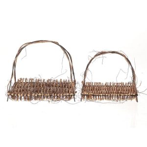 S/2 PZ RIPIANO MOSIRE PER VASI 24X24X30-20X25X17 CM  (Cod. 38557-01)