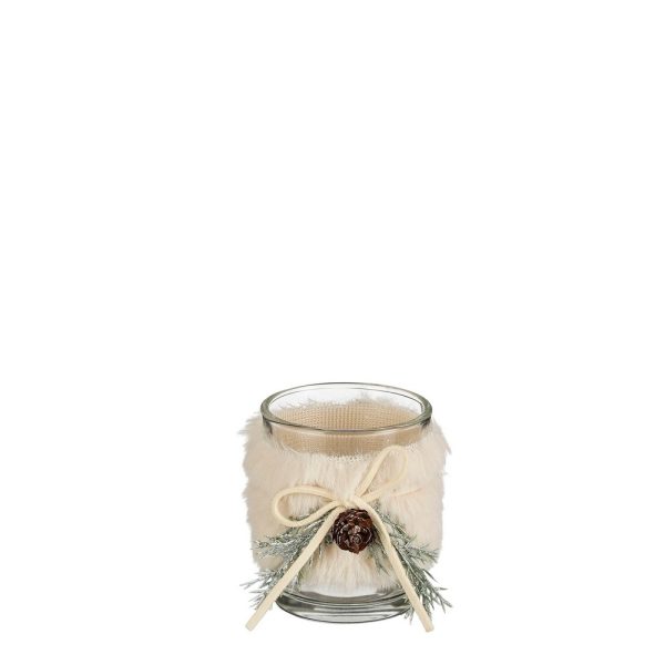 TEALIGHT NATALIZIO 7X5,5 CM crema (Cod. 38705-01)