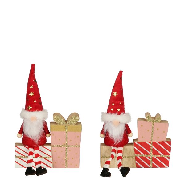 1 PZ. GNOMO CON PACCHI REGALO 12X4X148 CM  (Cod. 38709-01)