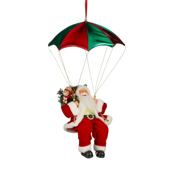 BABBO NATALE CON PARACADUTE 35X35X60 CM  (Cod. 38717-01)
