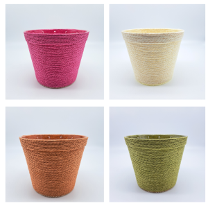 SET 4 PZ. CASPO' CORDA D14,5 H12,7 CM colori-assortiti (Cod. 38828-05)