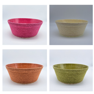 SET 4 PZ. CIOTOLA TONDA CORDA 23,5X9,5 CM colori-assortiti (Cod. 38831-05)