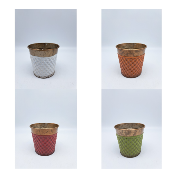  SET 4 PZ. CASPO' METALLO D10 H10 CM  (Cod. 38801-01)