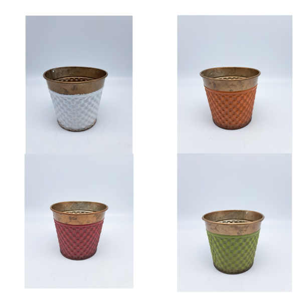 SET 4 PZ. CASPO' METALLO D11,8 H10,2 CM  (Cod. 38802-01)