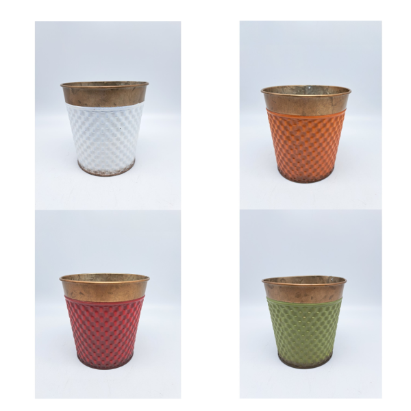 SET 4 PZ. CASPO' METALLO D13,3 H13,3 CM  (Cod. 38803-01)