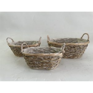 SET 3 PZ. VASCHETTE OVALI 34X25X14-28X19X12-23X16X10 CM  (Cod. 38838-01)
