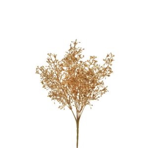 MAZZO LIMONIUM CON FIORI DORATO X7 36 CM  (Cod. 38949-01)