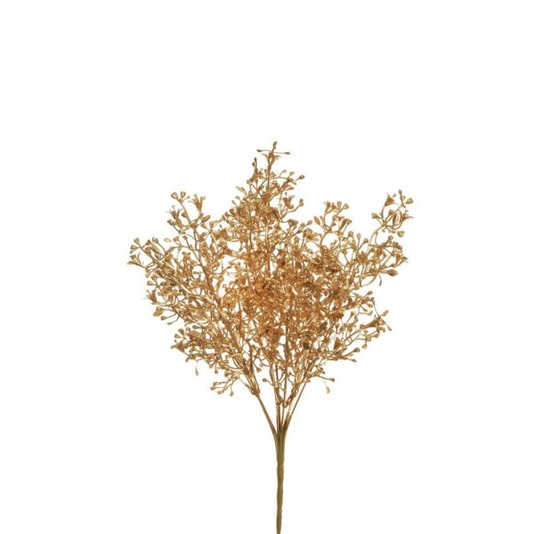 MAZZO LIMONIUM CON FIORI DORATO X7 36 CM  (Cod. 38949-01)