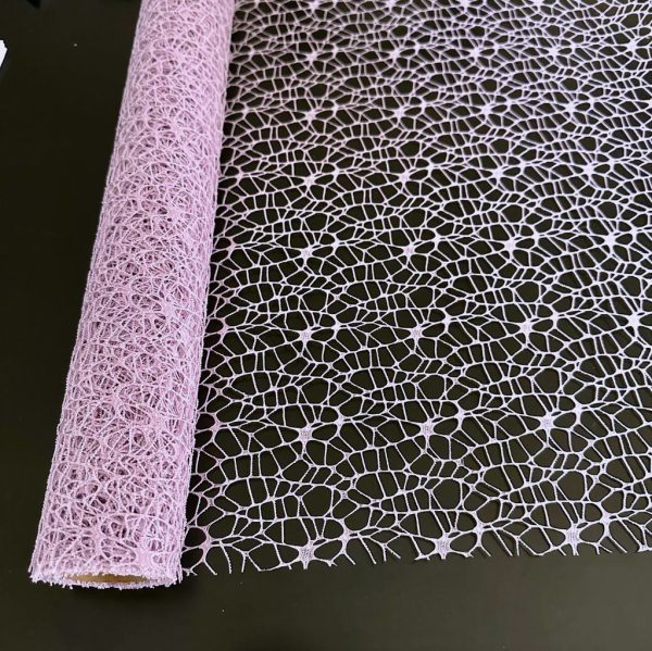 RETINA POLYCOTTON "SPIDER" DECOR MESH CM 48x5MT lilla (Cod. 19632-10)