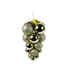 PALLINE DI NATALE A GRAPPOLO 21X21X37 CM  (Cod. 38856-01)