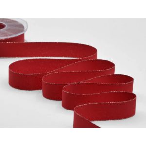 PP84 NASTRO POLICOTONE BORDI ORO 25MM 20MT rosso (Cod. 38783-03)