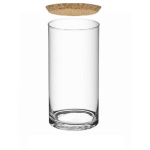 CILINDRO VETRO D10 H20 CON TAPPO SUGHERO   (Cod. 38870-01)