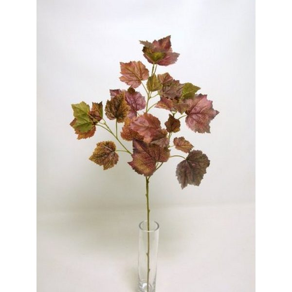 RAMO VITE X3 CON 27 FOGLIE CM63 bordeaux (Cod. 29517-02)