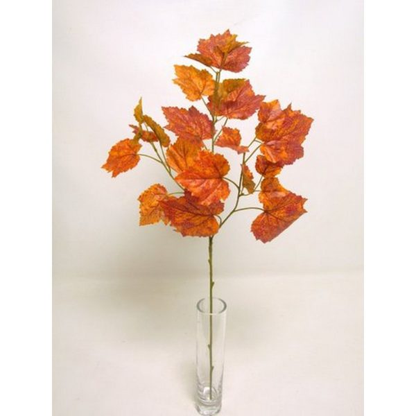 RAMO VITE X3 CON 27 FOGLIE CM63 arancio (Cod. 29517-03)
