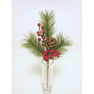 RAMO BACCHE E PIGNE 35 CM  (Cod. 38888-01)