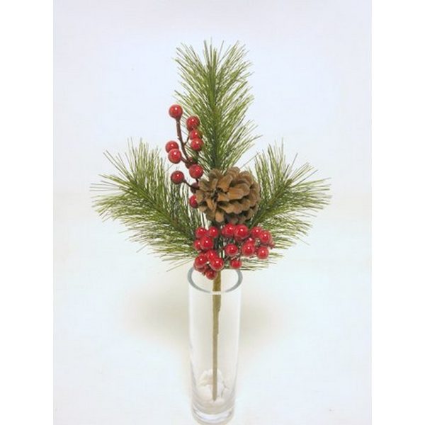 RAMO BACCHE E PIGNE 35 CM  (Cod. 38888-01)
