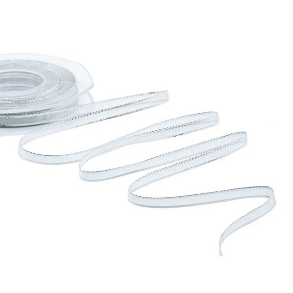 VELO BORDI RASO  6MM 25MT argento (Cod. 27286-01)