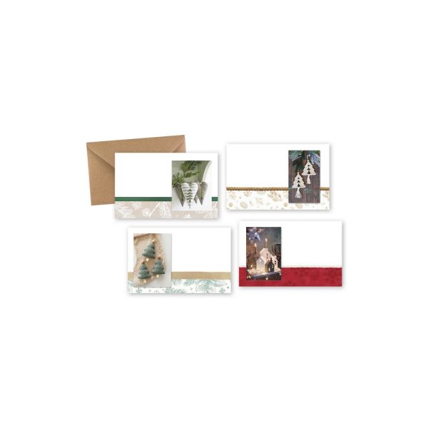 BIGLIETTI + BUSTE NATALIZI 100 PZ 11X7 CM soggetti-natalizi-2 (Cod. 32783-16)