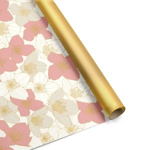 BOBINA ROSE DE NOEL 100X25MT 50MY cipria-oro (Cod. 38883-02)