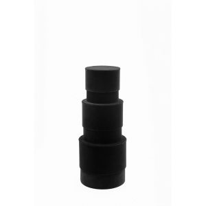 SET 3 PZ. SCATOLE FASHION VELOURS D16-D14-D12 CM nero (Cod. 38876-01)