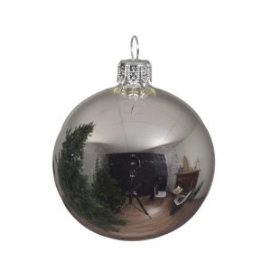 BOX DA 6 PALLINA NATALE VETRO D5 CM argento (Cod. 17351-02)