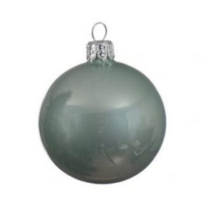 BOX DA 6 PALLINA NATALE VETRO D5 CM azzurro (Cod. 17351-05)