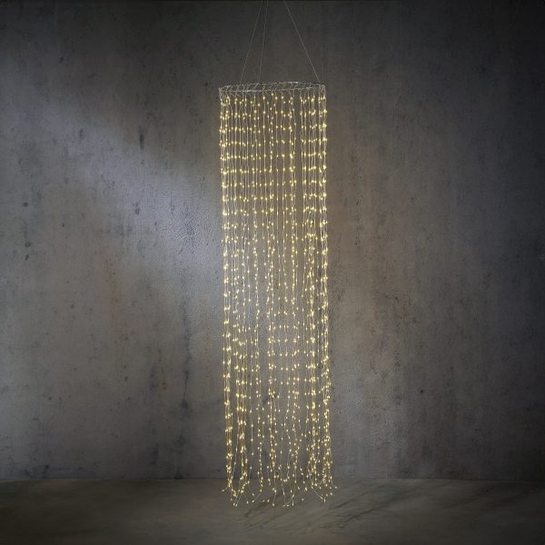 CASCATA LUCI  1440LED LUCE BIANCA CALDA D50 H200CM  (Cod. 39217-01)