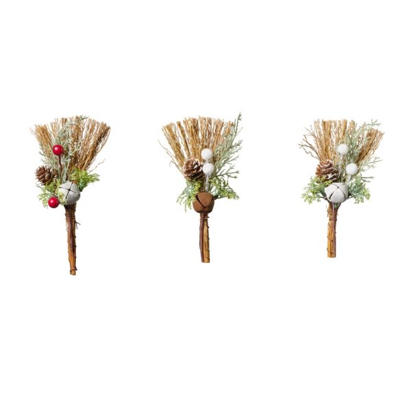 SET 12 PZ. RAMETTI SCOPINE CON DECORI 16 CM  (Cod. 38987-01)